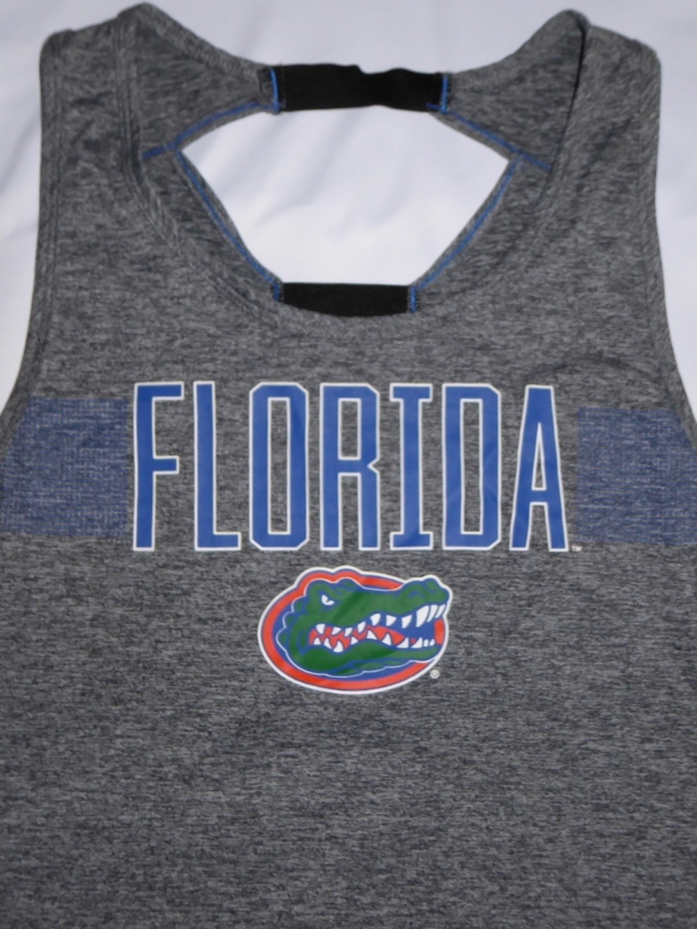 FLORIDA GATORS WOMENS SLEEVELESS TANK ACTIVEWEAR GRAY TOP PRO EDGE UNIVERSITY S